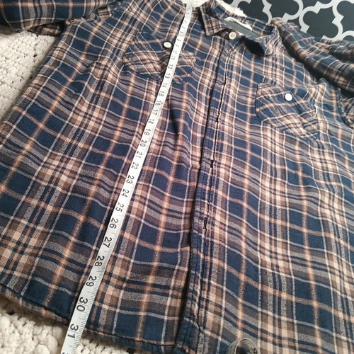 Huntington Surf Plaid Button Down Shirt Mens 2XL Lined Flannel Thick Shacket - Picture 8 of 12