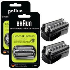 For Braun 32B Series 3 Electric Shaver Replacement Foil Cassette Cutters - 2PACK