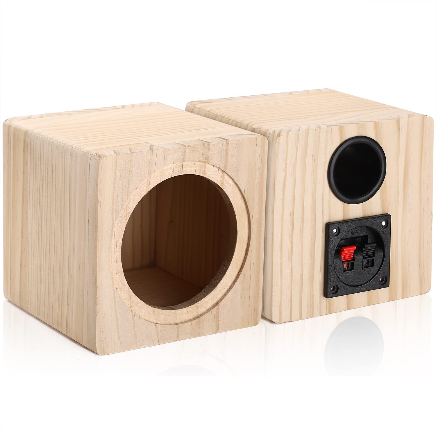 Facmogu 5in Wooden Speaker Enclosure, Speaker Empty Enclosure for Premium Speake