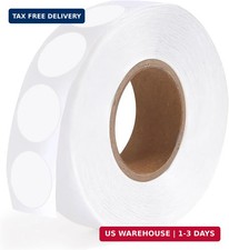 1000 PCS Dot Stickers 1/2 Inch Circle Small Round Coding Labels, Blank White Col