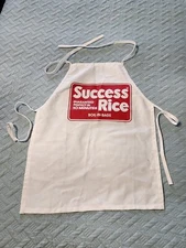 VINTAGE SUCCESS RICE BOIL IN BAGS WHITE COTTON APRON