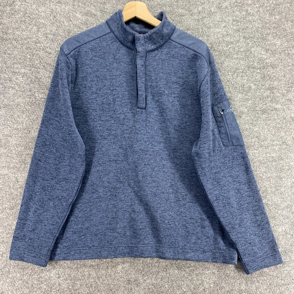 Greg Norman Jacket Men L Large Blue Long Sleeve High Neck 1/4 Zip Regular Fit - Image 4 of 4