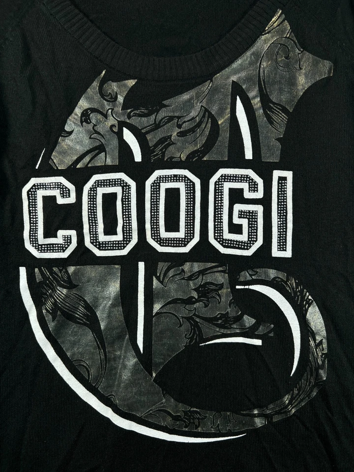 COOGI Varsity свитер женщин большой черный кардиган вязаный стразы длинным рукавом - Изображение 2 из 4