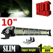 10inch Slim LED Light Bar Spot Flood Combo Work SUV Boat Offroad Driving ATV 4WD