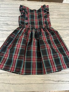 Gap Kids Girls Ruffle Plaid Taffeta Dress Size L 10-11