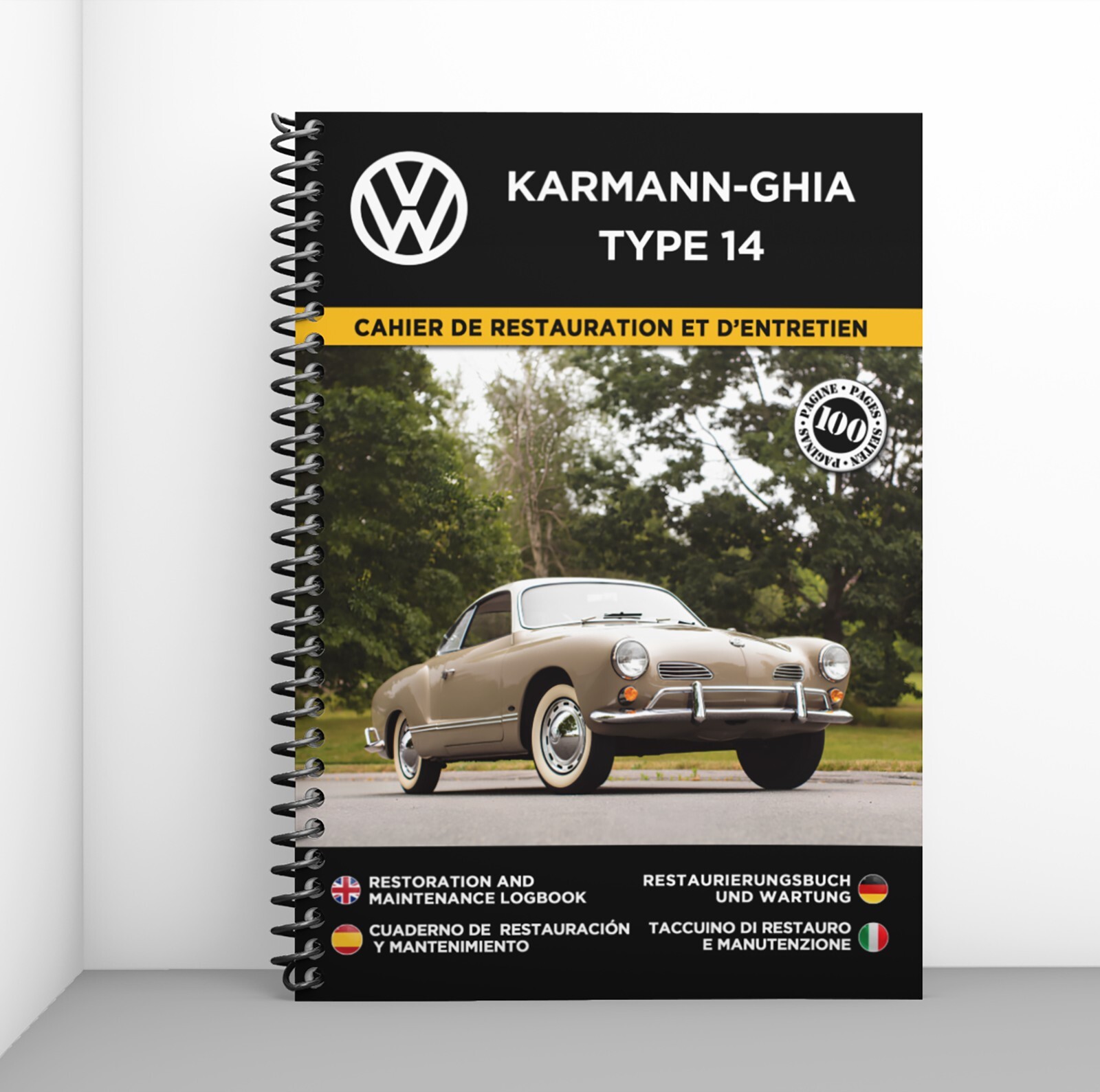 VW Karmann Ghia T14 cahier restauration livre entretien voiture collection