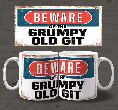 Beware of Grumpy Old Git Tasse | Lustige Geschenkidee Vatertag