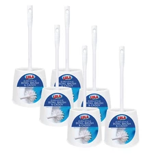 Toilet Brush and Holder Set 6 Pk - Classic Version Compact Space by LOLA