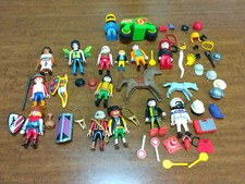 Playmobil Lot of 16 Figures Vintage Modern Knight Racer Pirate Fairy More