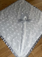 Cloud Island Large Bear Baby Lovey Security Blanket Gray Tree Print 29 x 29.Z.