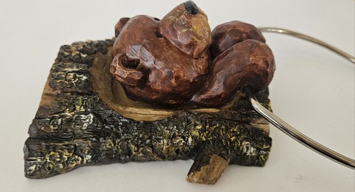 Bear Bathroom Towel Holder. Rustic Cabin Resin/Metal. Unique. Brown Bear Cub - Picture 3 of 10