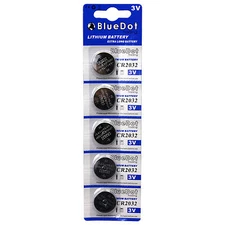 3V Button Cell 5-PACK CR2032 Lithium Battery for Scales Calculator Remote Watch