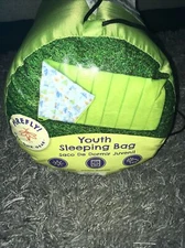 NEW Firefly Outdoor Gear Youth Camping Sleeping Bag Medium- 64" x 30" Green Blue