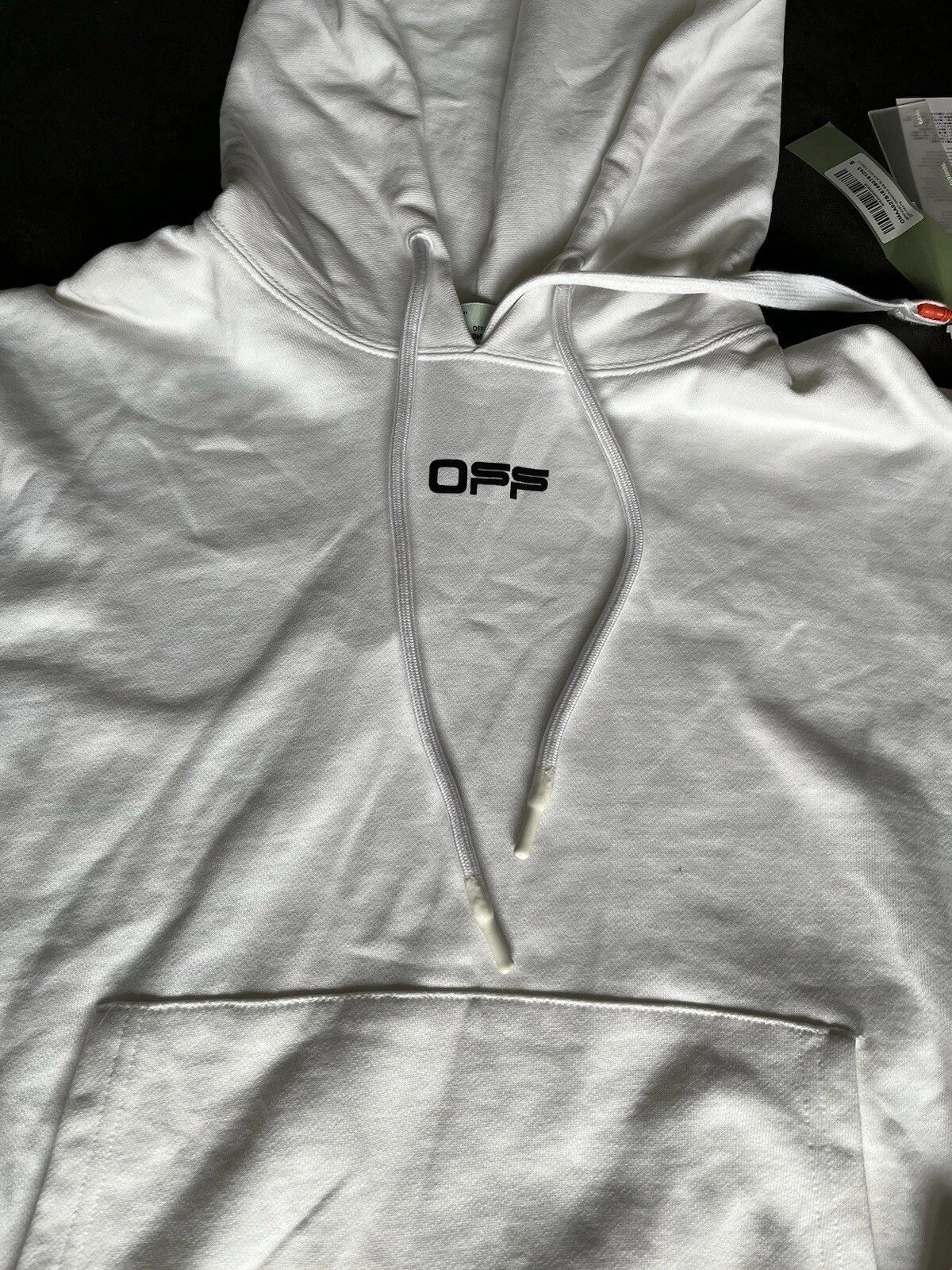 Felpa con cappuccio OFF WHITE rara edizione bagaglio a mano nuova con etichetta prezzo consigliato insolito £ 295!