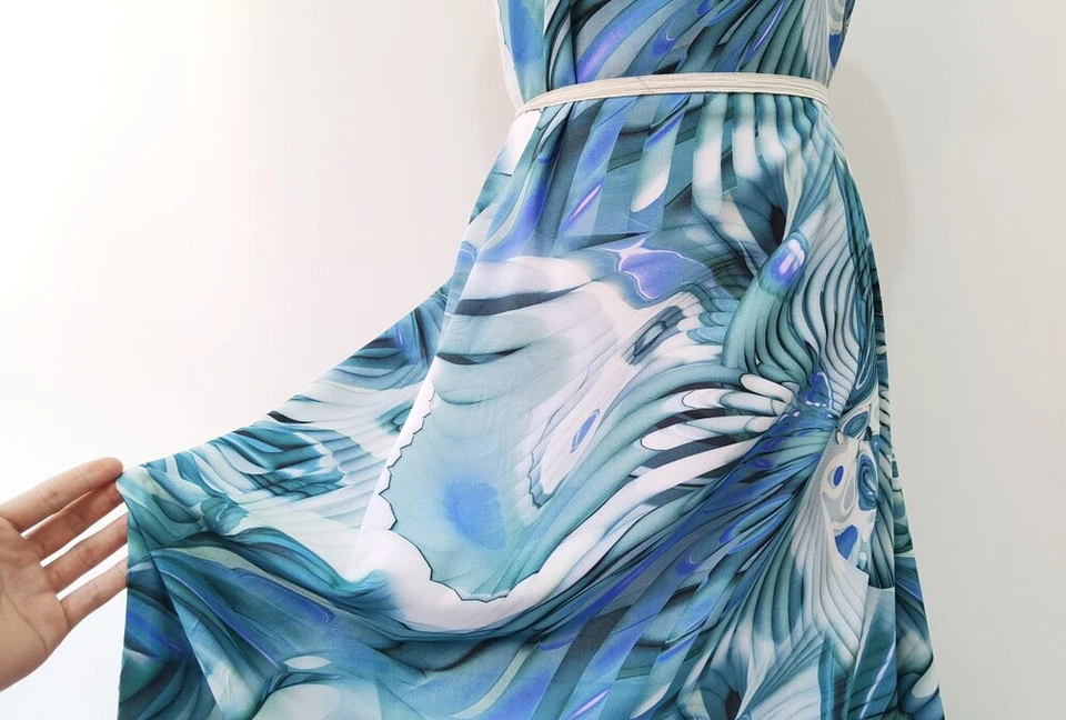 1yard X1.4meter Future Butterfly Viscose Fabric Soft Dress Shirt Material Poplin - Image 2 of 4