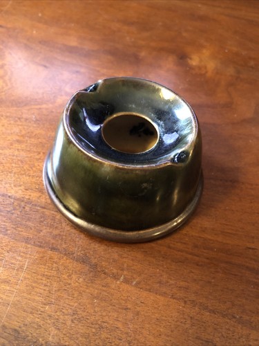 Early Royal Doulton Stoneware Inkwell - 6625, Green Black Brown Glaze - Picture 2 of 8