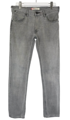 Levi's 513 Skinny Leg Mens Jeans W32/L32 Zip Fly Grey Fade Effect