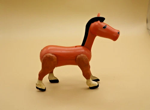 Vintage Fisher Price LITTLE PEOPLE Shiny BROWN HORSE BARN- Dut's Deals