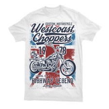 T Shirt Chopper Choppers Biker Retro Motorbike Mens Motorcycle Classic S-3XL