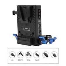 V Mount Battery Plate 7 Output V Lock Battery Plate Adapter For DSLR Camera Kit
