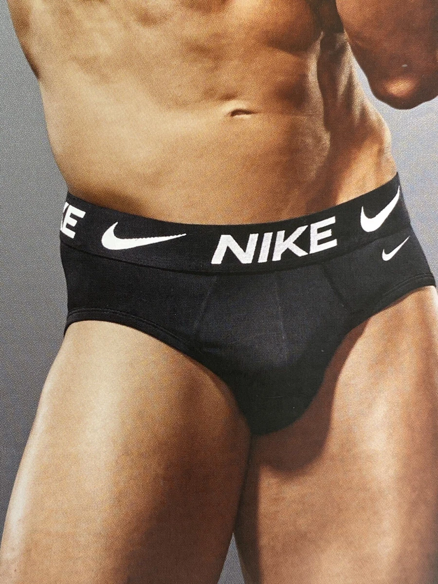 NEW - 1 NIKE MEN'S ESSENTIAL MICRO DRI -FIT HIP BRIEF - BLACK - X