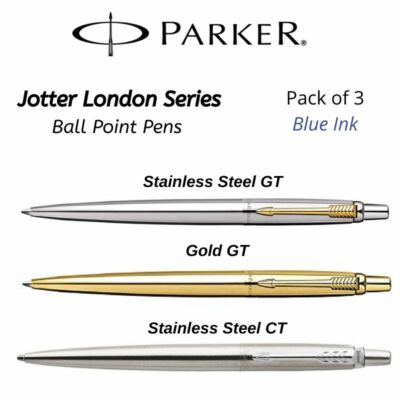 PARKER JOTTER STAINLESS STEEL GOLD GT CT Ballpoint Pen