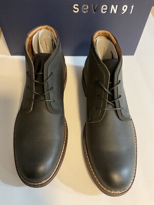 NWOB-SEVEN 91 FLAMBEAU MENS LEATHER ANKLE BOOTS SIZE 10.5  display picture 2