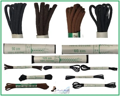 Lacci Scarpe Tondi Sottili Colorati Stringhe per Scarponi 60 90 120 cm da Uomo