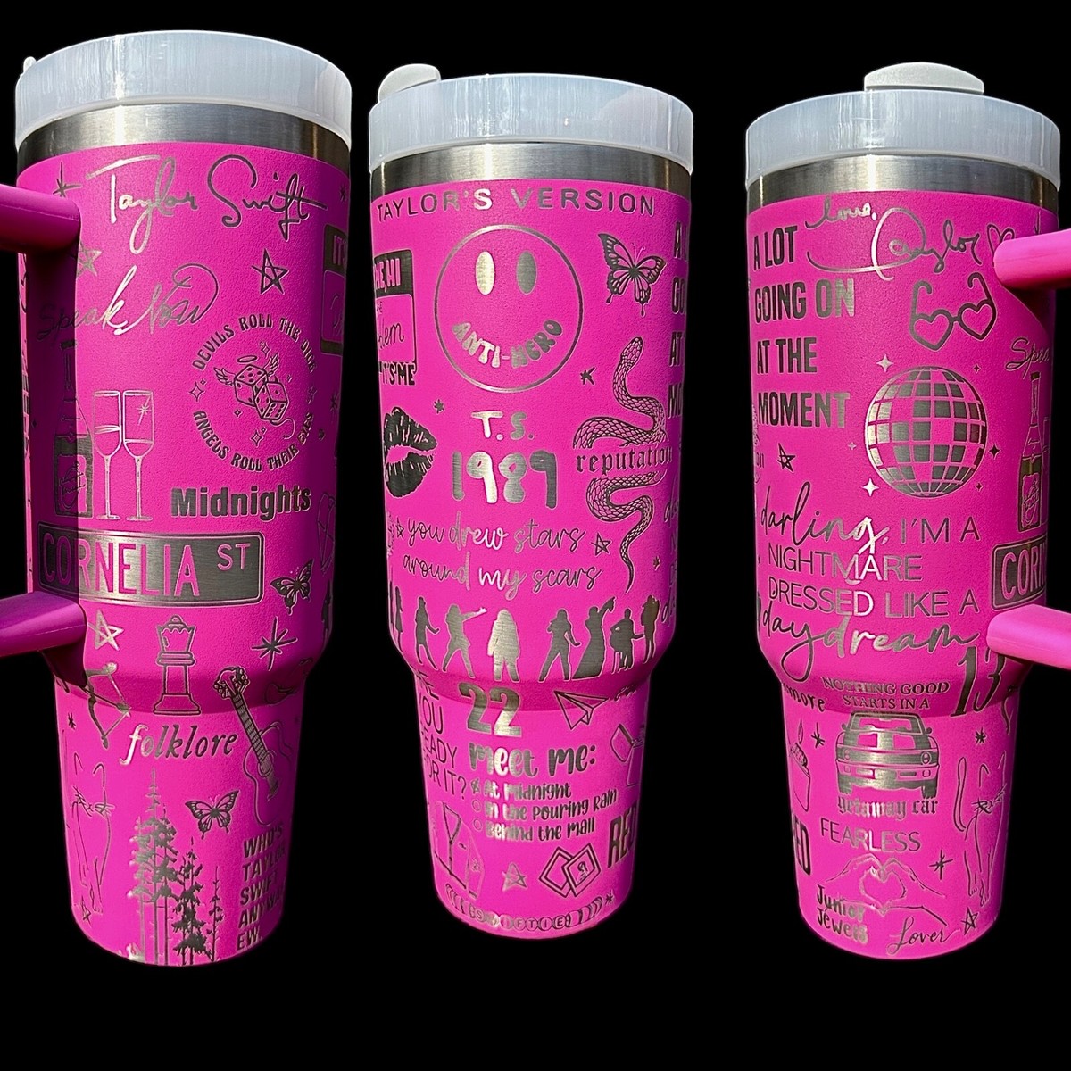 Taylor Swift 40oz Insulated Tumbler Stanley DUPE | eBay
