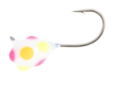 Clam Confetti Drop XL 1/32 oz - Disco Wonderbread Glow - Ice Fishing Jig