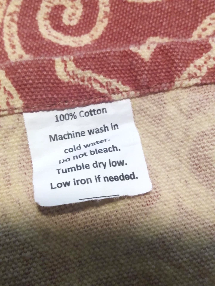 Servilletas de mesa de desplazamiento remolino geométrico 100 % algodón óxido marrón 17" x 20" Foto 4 de 4