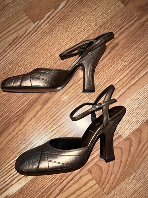 靴 Archive Prada Wool Pumps Dark Grey Prada Vintage AW 1999 Charcoal Grey Wool Square Toe Mary