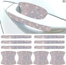 10PCS Crystal Car Door Handle Scratches Protector, Car Door Ha Color: Colorful