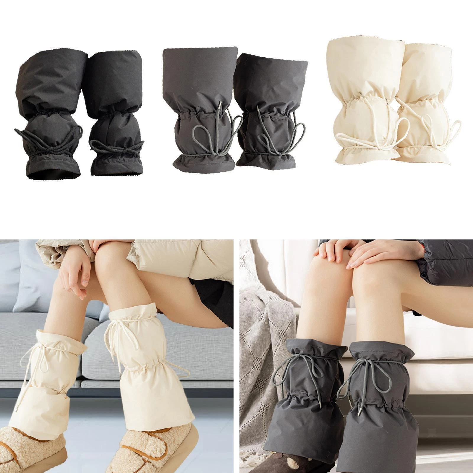 Women Winter Puffer Leg Warmers Soft Non Slip Leg Sleeves for Outdoor Sports
Opens in a new window o