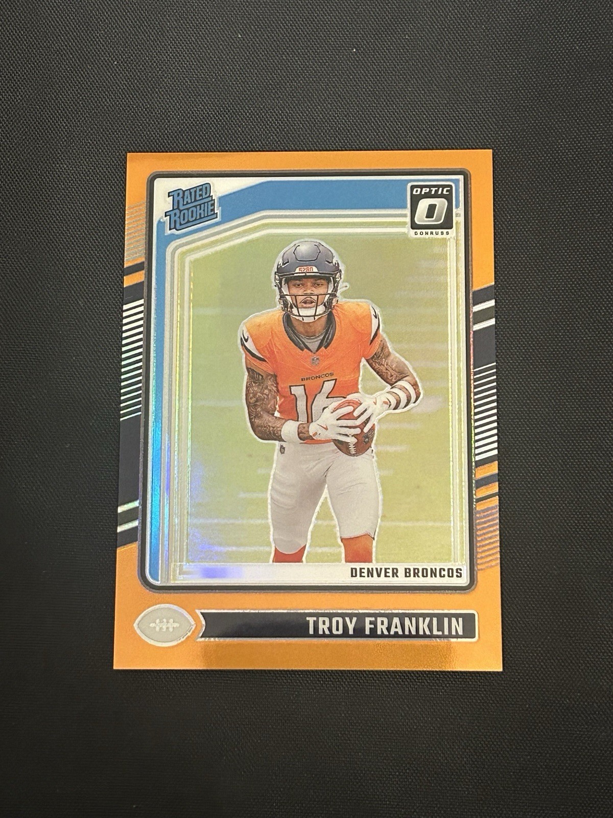 2024  Donruss Optic - Rated Rookie Troy Franklin #294 Orange Prizm /249 (RC)
