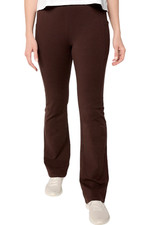 Denim  Co. Active Duo Stretch Lightly Plain Seam Boot Pants Chocolate