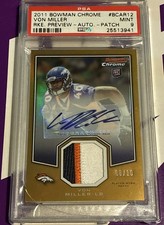 2011 Bowman Chrome Von Miller Rookie Auto #’d /10 PSA 9 Broncos RARE Read!