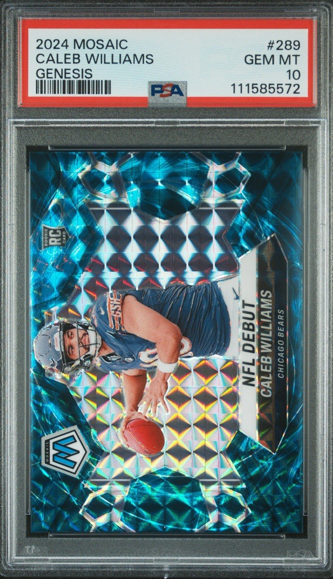 Caleb Williams 2024 Mosaic #289 NFL Debut - Genesis /(SSP) Rookie PSA 10