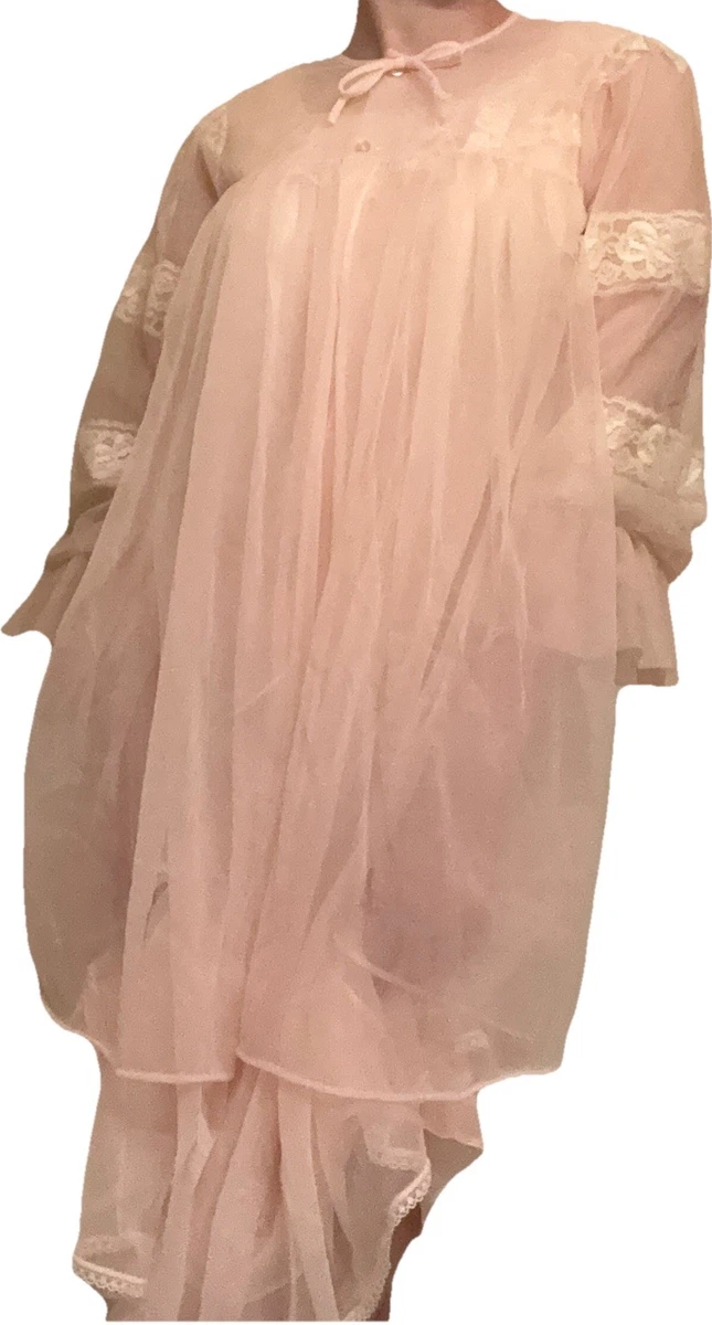 knee length dresses for ladies Vintage Satin Pleated Dressing Gown - S-M