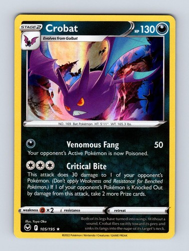 Crobat 105 - SWSH12: Silver Tempest Pokemon 2022