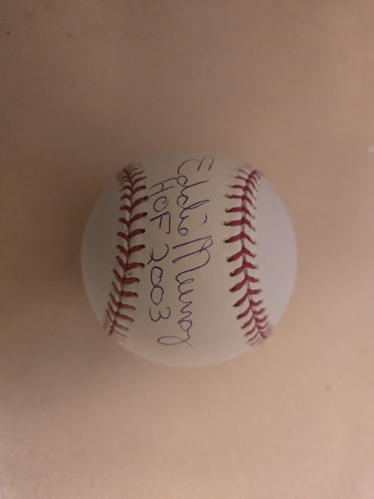 Eddie Murray Autographed Signed Baseball Inscription Hof 2003 Steiner Hologram 