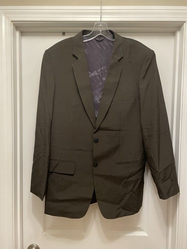 Giorgio Armani RARE 90s Double Breasted Blazer Sport Coat Taupe Olive Mens 42