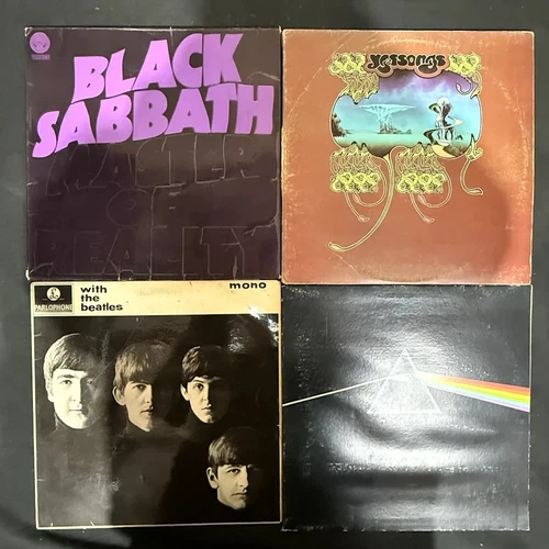 Various 4 x Vinyl Record LP Job Lot Black Sabbath The Beatles Pink Floyd Yes