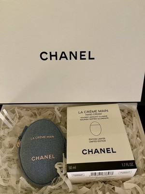 CHANEL LA CRÈME MAIN Hand & Nail Cream + Denim Pouch Limited DENIM