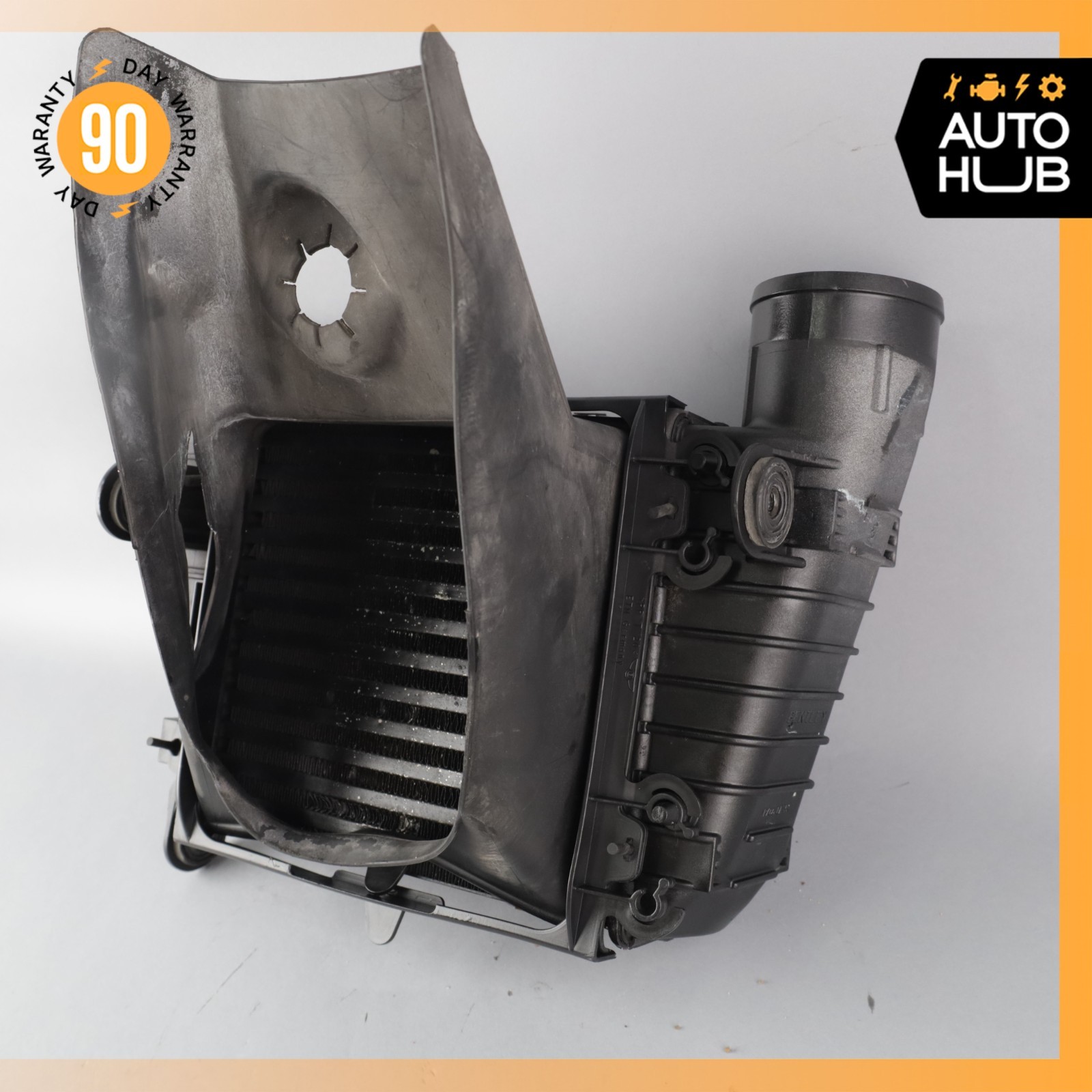 Bentley Continental GT 6.0L Right Turbo Intercooler Radiator w/ Air Duct OEM