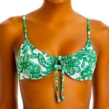 NWT 120 Palm Swimwear Viper Underwire Bikini Swim Top Botanical Print US sz 10
