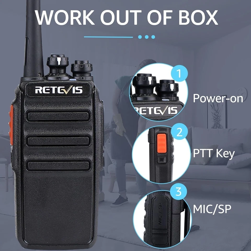 Retevis RT24 Walkie-Talkie Ricetrasmittenti PMR446 Licenza Libera 16 Canali X2 - Imagen 2 de 4