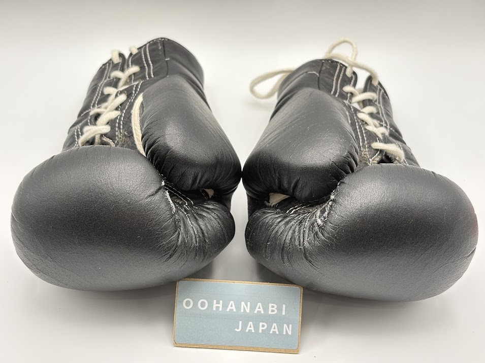 Winning Boxing Gloves 8oz FP-700 Black Lace Up Soft type Genuine