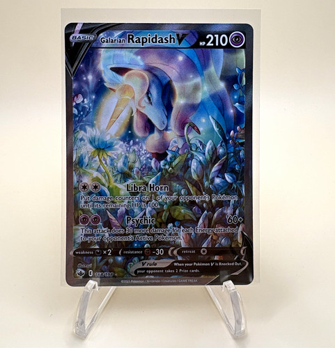 Galarian Rapidash V 168/198 Chilling Reign Ultra Rare Holo English 210 HP