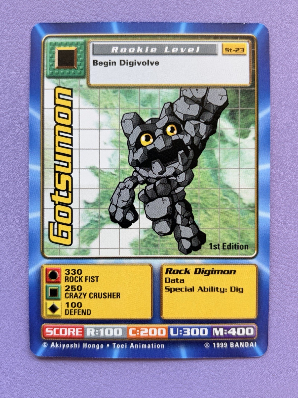 ST-23 Gotsumon Digimon Card Digi-Battle Starter Deck 1999 Bandai NM